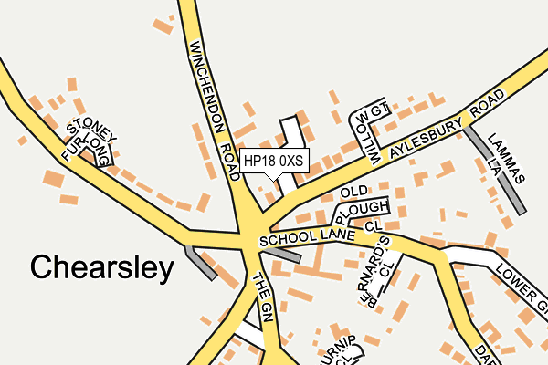 HP18 0XS map - OS OpenMap – Local (Ordnance Survey)