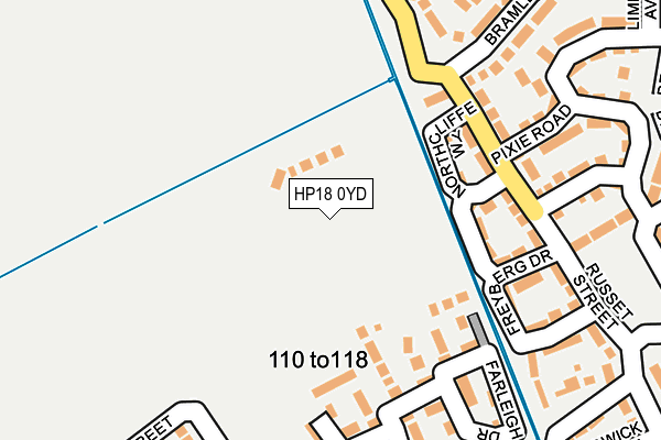 HP18 0YD map - OS OpenMap – Local (Ordnance Survey) HP18 0YD map - OS OpenMap – Local (Ordnance Survey)