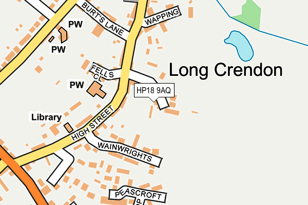 HP18 9AQ map - OS OpenMap – Local (Ordnance Survey)