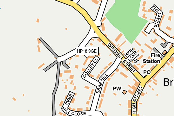 HP18 9GE map - OS OpenMap – Local (Ordnance Survey) HP18 9GE map - OS OpenMap – Local (Ordnance Survey)