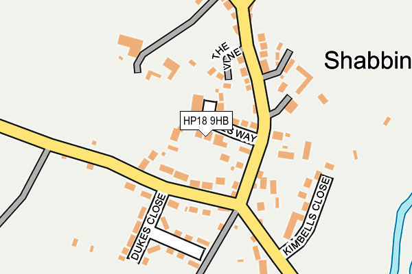 HP18 9HB map - OS OpenMap – Local (Ordnance Survey) HP18 9HB map - OS OpenMap – Local (Ordnance Survey)