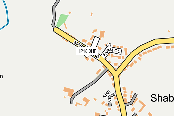 HP18 9HF map - OS OpenMap – Local (Ordnance Survey) HP18 9HF map - OS OpenMap – Local (Ordnance Survey)