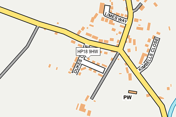 HP18 9HW map - OS OpenMap – Local (Ordnance Survey) HP18 9HW map - OS OpenMap – Local (Ordnance Survey)