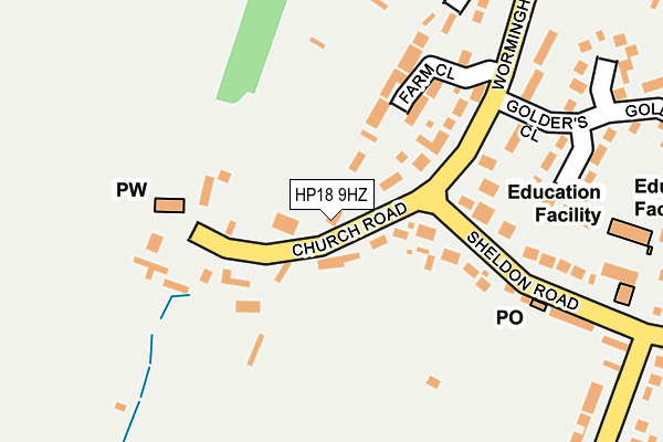 HP18 9HZ map - OS OpenMap – Local (Ordnance Survey) HP18 9HZ map - OS OpenMap – Local (Ordnance Survey)