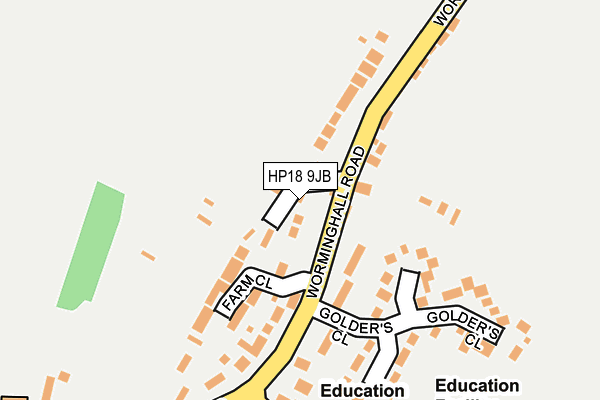 HP18 9JB map - OS OpenMap – Local (Ordnance Survey) HP18 9JB map - OS OpenMap – Local (Ordnance Survey)