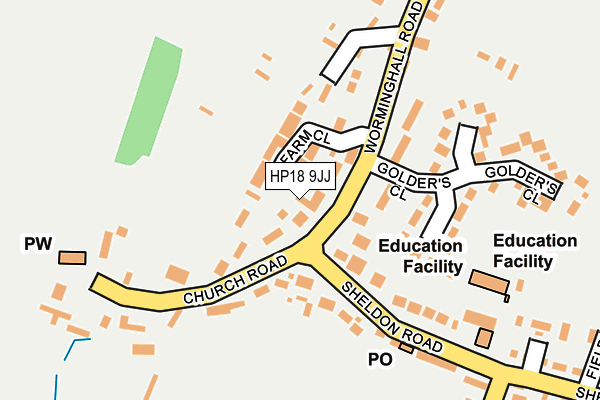 HP18 9JJ map - OS OpenMap – Local (Ordnance Survey) HP18 9JJ map - OS OpenMap – Local (Ordnance Survey)