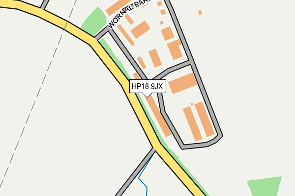 HP18 9JX map - OS OpenMap – Local (Ordnance Survey) HP18 9JX map - OS OpenMap – Local (Ordnance Survey)