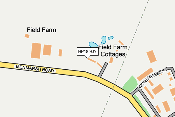 HP18 9JY map - OS OpenMap – Local (Ordnance Survey) HP18 9JY map - OS OpenMap – Local (Ordnance Survey)