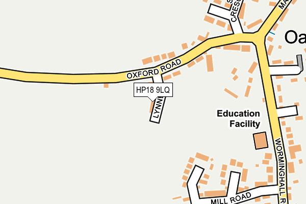 HP18 9LQ map - OS OpenMap – Local (Ordnance Survey) HP18 9LQ map - OS OpenMap – Local (Ordnance Survey)