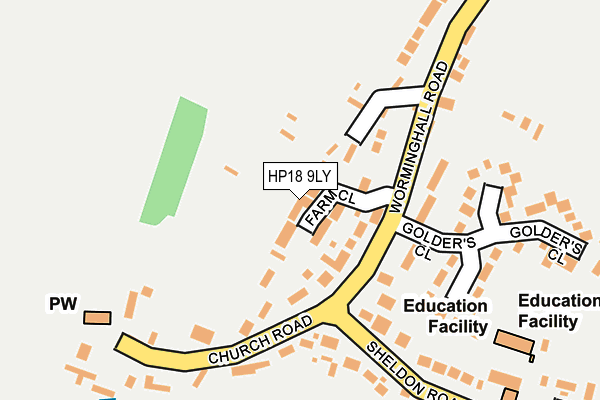 HP18 9LY map - OS OpenMap – Local (Ordnance Survey) HP18 9LY map - OS OpenMap – Local (Ordnance Survey)