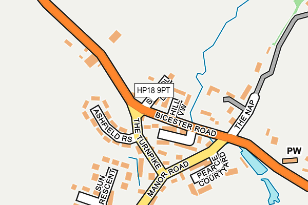 HP18 9PT map - OS OpenMap – Local (Ordnance Survey) HP18 9PT map - OS OpenMap – Local (Ordnance Survey)
