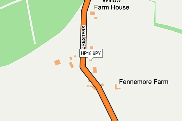 HP18 9PY map - OS OpenMap – Local (Ordnance Survey) HP18 9PY map - OS OpenMap – Local (Ordnance Survey)