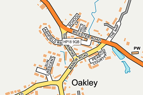 HP18 9QB map - OS OpenMap – Local (Ordnance Survey) HP18 9QB map - OS OpenMap – Local (Ordnance Survey)