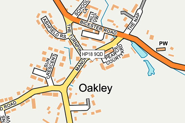 HP18 9QD map - OS OpenMap – Local (Ordnance Survey)