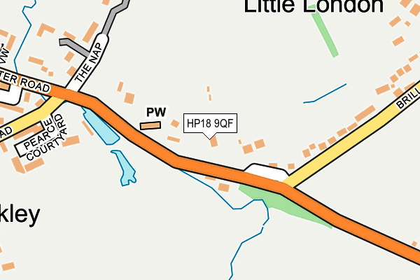 HP18 9QF map - OS OpenMap – Local (Ordnance Survey) HP18 9QF map - OS OpenMap – Local (Ordnance Survey)