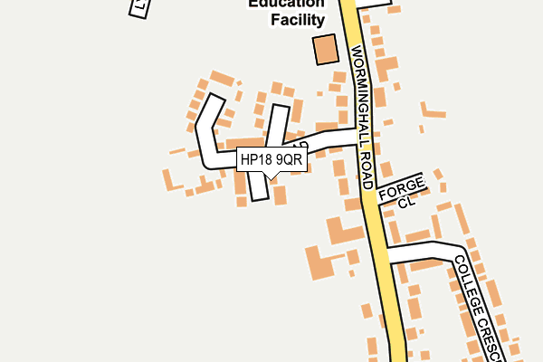 HP18 9QR map - OS OpenMap – Local (Ordnance Survey) HP18 9QR map - OS OpenMap – Local (Ordnance Survey)