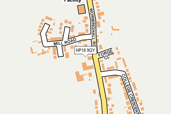 HP18 9QY map - OS OpenMap – Local (Ordnance Survey) HP18 9QY map - OS OpenMap – Local (Ordnance Survey)