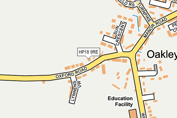 HP18 9RE map - OS OpenMap – Local (Ordnance Survey) HP18 9RE map - OS OpenMap – Local (Ordnance Survey)