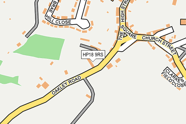 HP18 9RS map - OS OpenMap – Local (Ordnance Survey) HP18 9RS map - OS OpenMap – Local (Ordnance Survey)