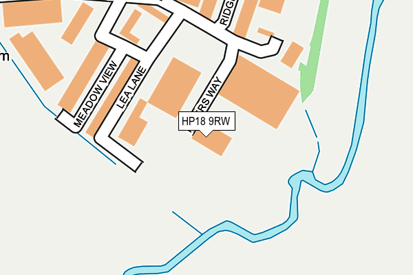 HP18 9RW map - OS OpenMap – Local (Ordnance Survey) HP18 9RW map - OS OpenMap – Local (Ordnance Survey)