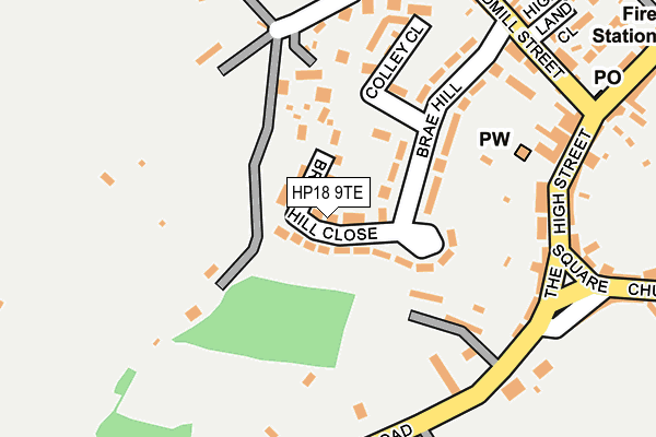 HP18 9TE map - OS OpenMap – Local (Ordnance Survey) HP18 9TE map - OS OpenMap – Local (Ordnance Survey)