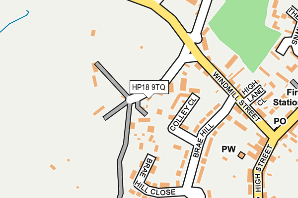 HP18 9TQ map - OS OpenMap – Local (Ordnance Survey) HP18 9TQ map - OS OpenMap – Local (Ordnance Survey)