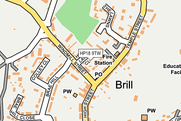HP18 9TW map - OS OpenMap – Local (Ordnance Survey) HP18 9TW map - OS OpenMap – Local (Ordnance Survey)