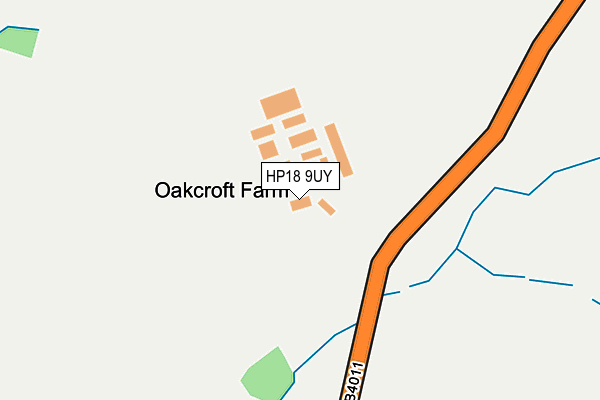 HP18 9UY map - OS OpenMap – Local (Ordnance Survey) HP18 9UY map - OS OpenMap – Local (Ordnance Survey)