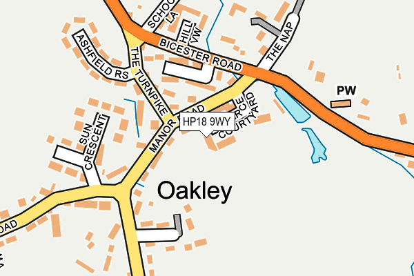HP18 9WY map - OS OpenMap – Local (Ordnance Survey) HP18 9WY map - OS OpenMap – Local (Ordnance Survey)
