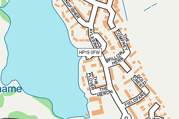 HP19 0FW map - OS OpenMap – Local (Ordnance Survey) HP19 0FW map - OS OpenMap – Local (Ordnance Survey)