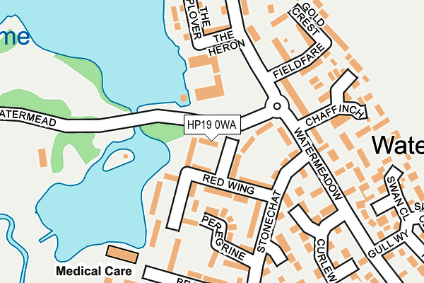 HP19 0WA map - OS OpenMap – Local (Ordnance Survey)