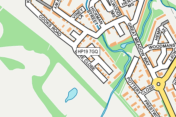 HP19 7GQ map - OS OpenMap – Local (Ordnance Survey)