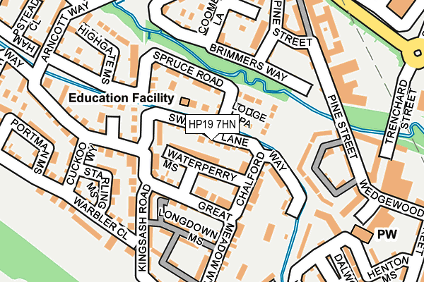 HP19 7HN map - OS OpenMap – Local (Ordnance Survey) HP19 7HN map - OS OpenMap – Local (Ordnance Survey)