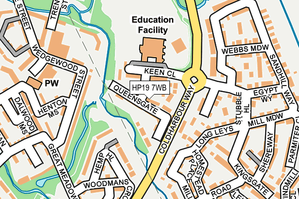 HP19 7WB map - OS OpenMap – Local (Ordnance Survey) HP19 7WB map - OS OpenMap – Local (Ordnance Survey)