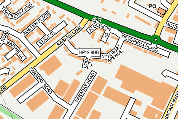 HP19 8HB map - OS OpenMap – Local (Ordnance Survey) HP19 8HB map - OS OpenMap – Local (Ordnance Survey)