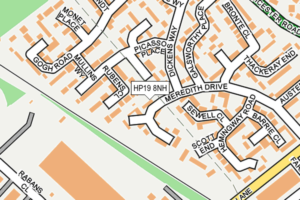 HP19 8NH map - OS OpenMap – Local (Ordnance Survey) HP19 8NH map - OS OpenMap – Local (Ordnance Survey)
