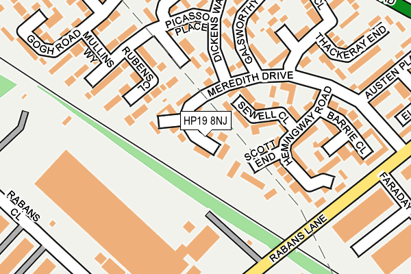 HP19 8NJ map - OS OpenMap – Local (Ordnance Survey) HP19 8NJ map - OS OpenMap – Local (Ordnance Survey)