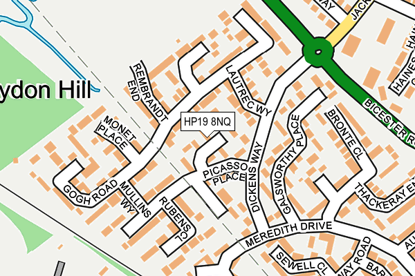 HP19 8NQ map - OS OpenMap – Local (Ordnance Survey) HP19 8NQ map - OS OpenMap – Local (Ordnance Survey)