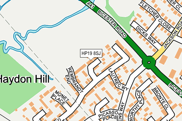HP19 8SJ map - OS OpenMap – Local (Ordnance Survey) HP19 8SJ map - OS OpenMap – Local (Ordnance Survey)