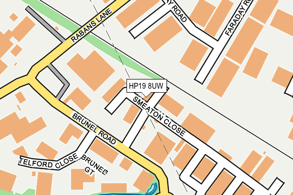 HP19 8UW map - OS OpenMap – Local (Ordnance Survey)