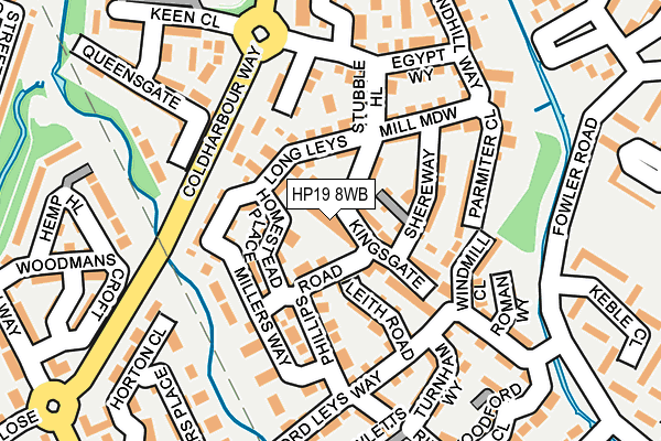 HP19 8WB map - OS OpenMap – Local (Ordnance Survey) HP19 8WB map - OS OpenMap – Local (Ordnance Survey)