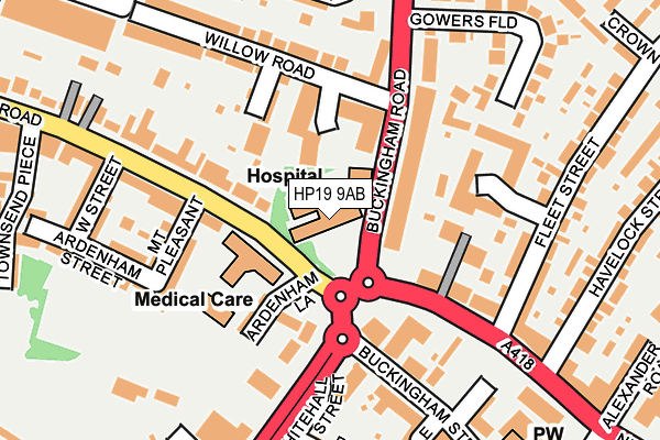 HP19 9AB map - OS OpenMap – Local (Ordnance Survey) HP19 9AB map - OS OpenMap – Local (Ordnance Survey)