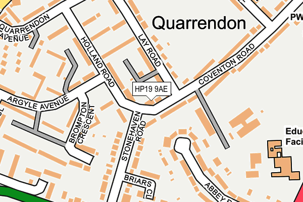 HP19 9AE map - OS OpenMap – Local (Ordnance Survey) HP19 9AE map - OS OpenMap – Local (Ordnance Survey)