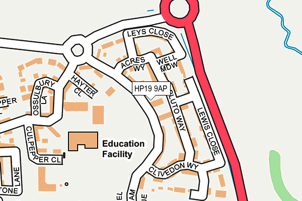 HP19 9AP map - OS OpenMap – Local (Ordnance Survey) HP19 9AP map - OS OpenMap – Local (Ordnance Survey)