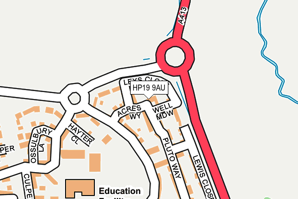 HP19 9AU map - OS OpenMap – Local (Ordnance Survey) HP19 9AU map - OS OpenMap – Local (Ordnance Survey)