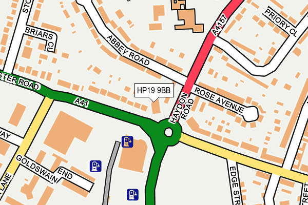 HP19 9BB map - OS OpenMap – Local (Ordnance Survey)