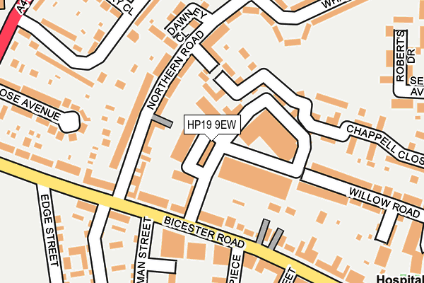 HP19 9EW map - OS OpenMap – Local (Ordnance Survey) HP19 9EW map - OS OpenMap – Local (Ordnance Survey)