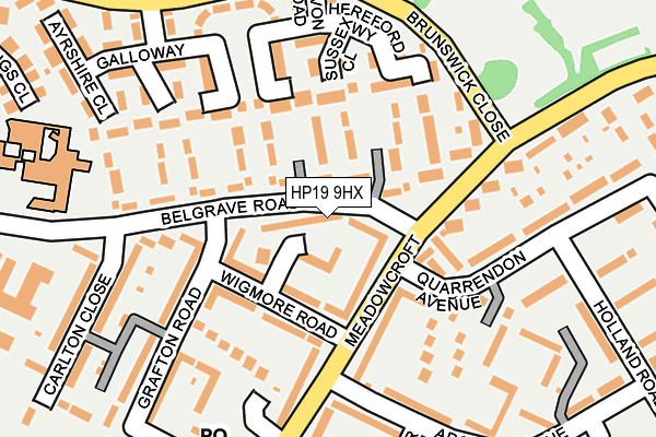 HP19 9HX map - OS OpenMap – Local (Ordnance Survey)