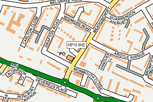 HP19 9HZ map - OS OpenMap – Local (Ordnance Survey) HP19 9HZ map - OS OpenMap – Local (Ordnance Survey)