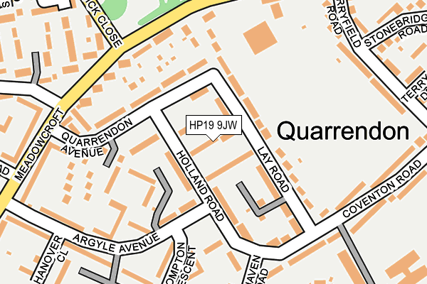 HP19 9JW map - OS OpenMap – Local (Ordnance Survey)
